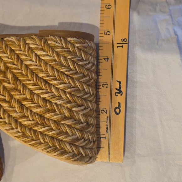 Stuart Weitzman Elsie Espadrille Wedge Ankle Wrap Sandal Beige Platform High 9.5 - Picture 13 of 13